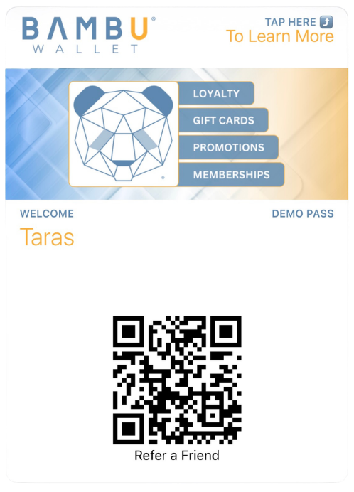 Bambu Wallet demo pass